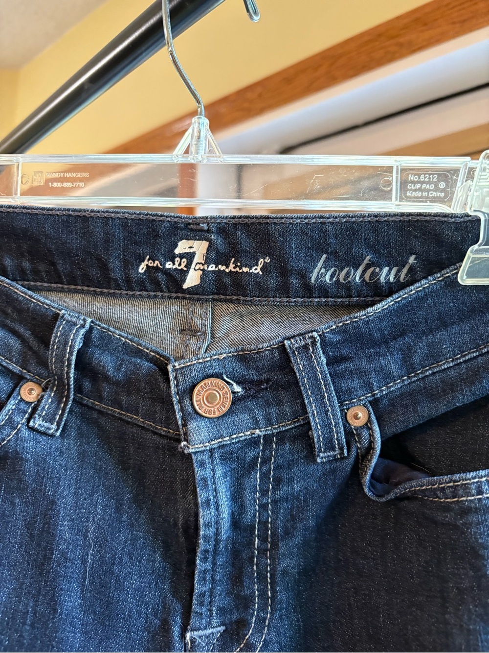 7 For All Mankind Dark Wash Bootcut Jeans Size 25 low rise